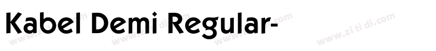 Kabel Demi Regular字体转换